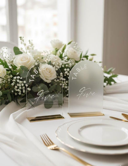 Acrylic Custom Table Numbers: Wedding Decor