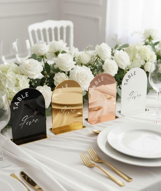 Acrylic Custom Table Numbers: Wedding Decor