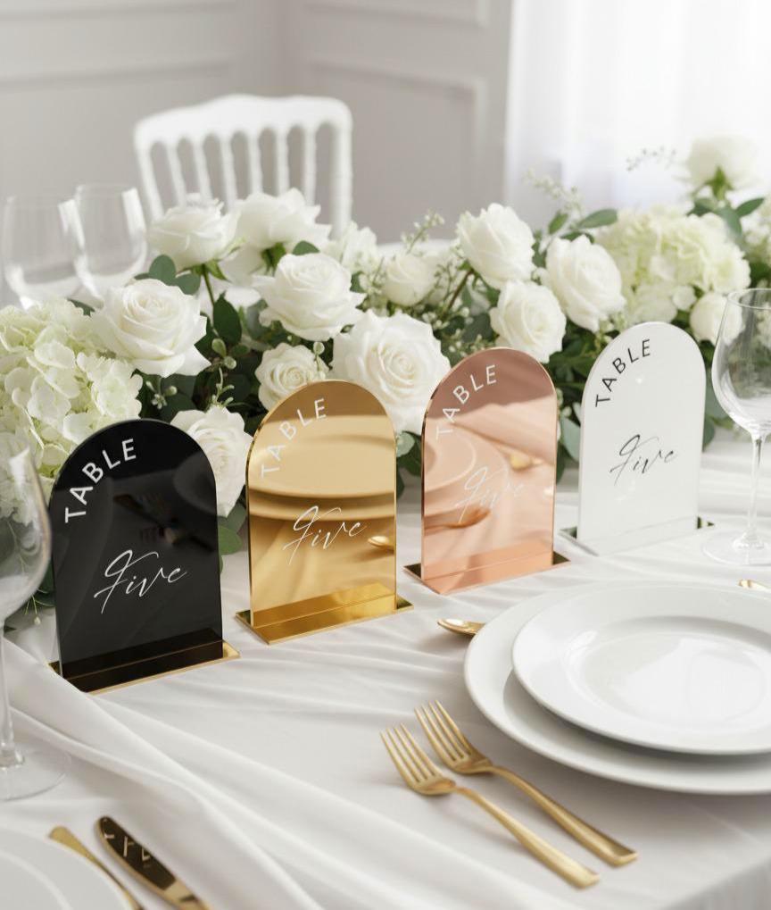 Wedding Table Numbers, Acrylic Custom Engagement Decorations