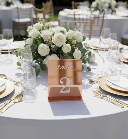 Table Numbers for Wedding Reception Decor