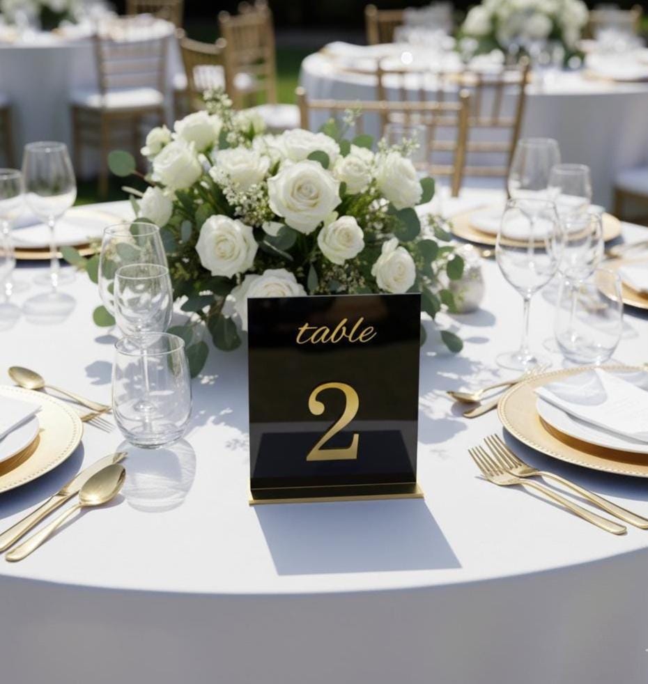 Acrylic Table Numbers for Wedding Decor: 3D Letters