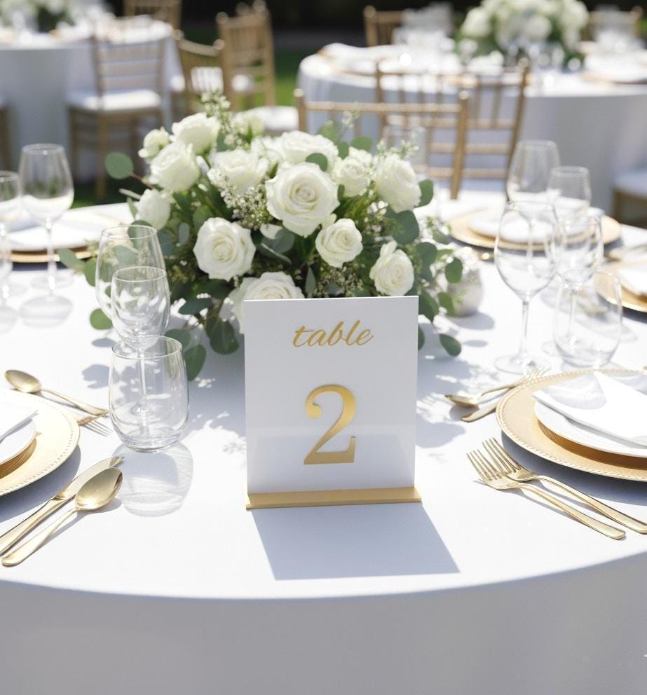 Acrylic Table Numbers for Wedding Decor: 3D Letters