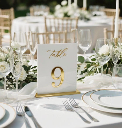 Custom Acrylic Wedding Welcome Sign: Gold 3D Letters