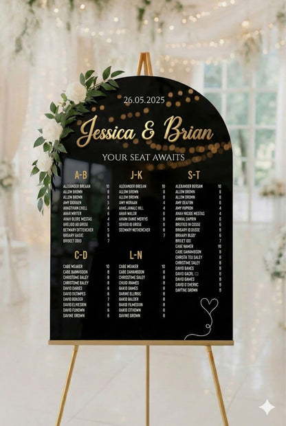 Wedding Seating Chart, Acrylic Find Your Seat Sign, 3D Letters