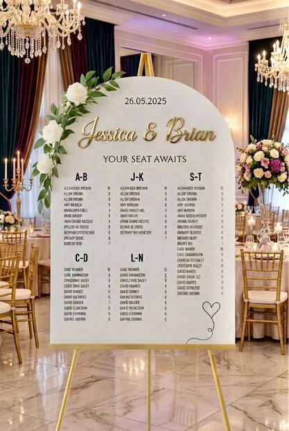Wedding Seating Chart, Acrylic Find Your Seat Sign, 3D Letters