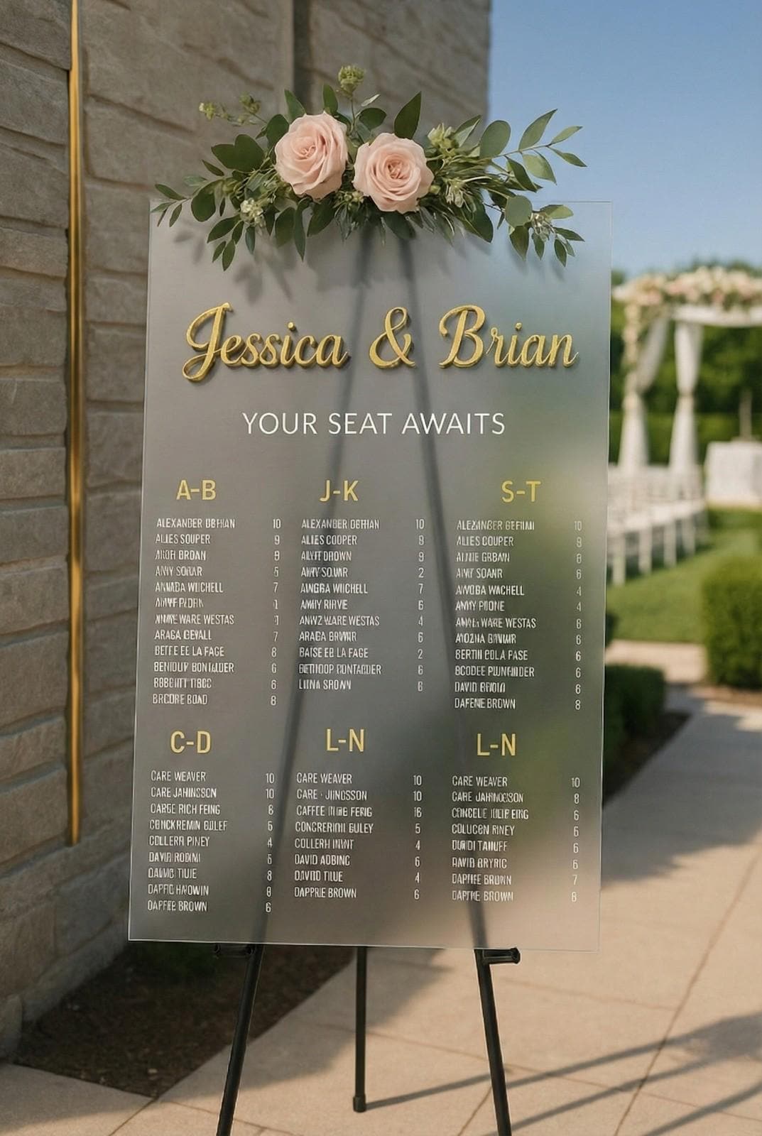 Wedding Seating Chart, Find Your Seat Sign, Table Seating Plan
