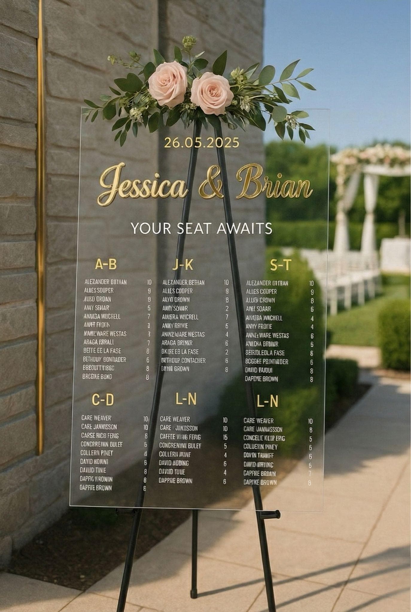Wedding Seating Chart, Find Your Seat Sign: 3D Letters