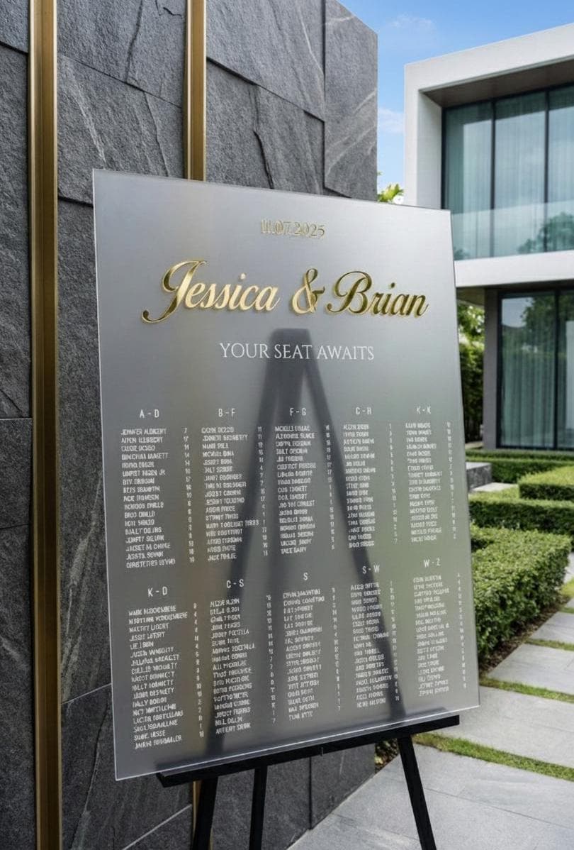 Wedding Seating Chart, Find Your Seat Sign: 3D Letters