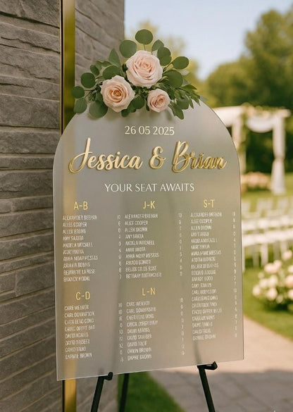 Wedding Seating Chart, Find Your Seat Sign: 3D Letters