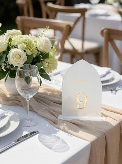 Oval Table Number Signs, Wedding Reception Decor