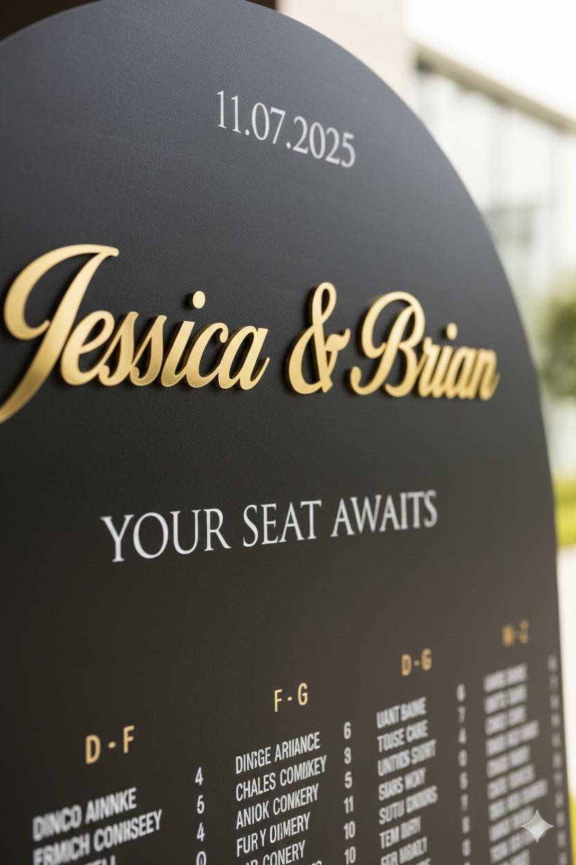 Seating Chart, Wedding Sign with 3D Letters