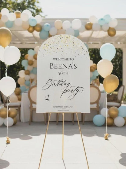 Custom Acrylic Welcome Birthday Sign Board