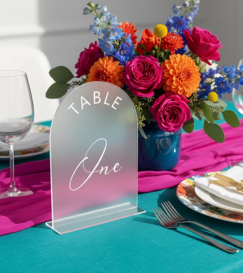 Table Number Signs, Wedding Table Decor