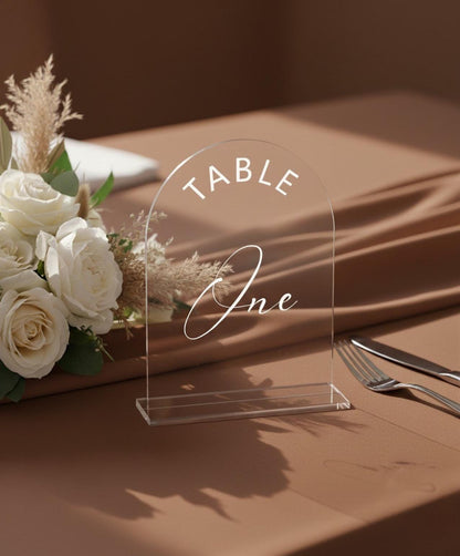 Arcylic Wedding Table Number Signs: Wedding Decor Ideas