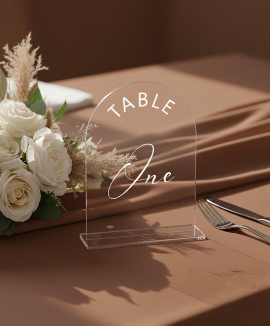 Arcylic Wedding Table Number Signs: Wedding Decor Ideas