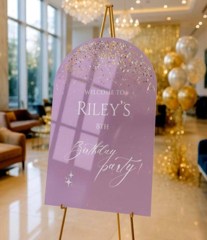 Acrylic Happy Birthday Sign: Party Decorations