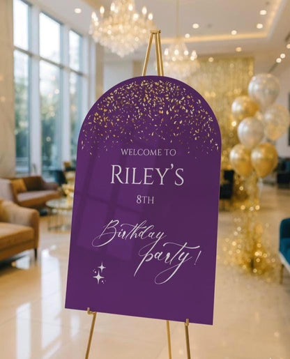 Acrylic Happy Birthday Sign: Party Decorations