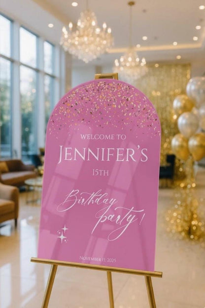 Acrylic Happy Birthday Sign: Party Decorations