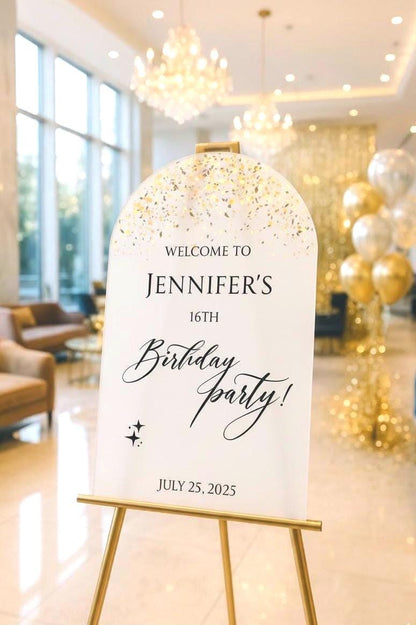 Acrylic Birthday Sign: Party Decor Kits
