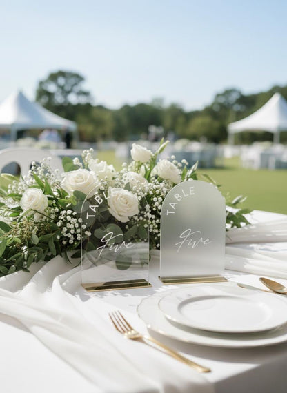 Acrylic Oval Table Numbers, Wedding Reception Table Decor