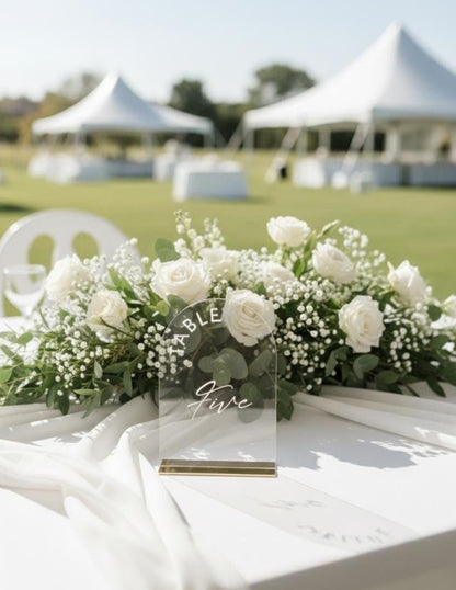 Acrylic Oval Table Numbers, Wedding Reception Table Decor