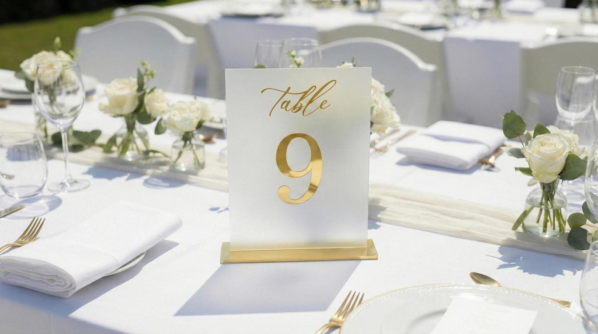 Acrylic Table Numbers: Wedding Table Decor
