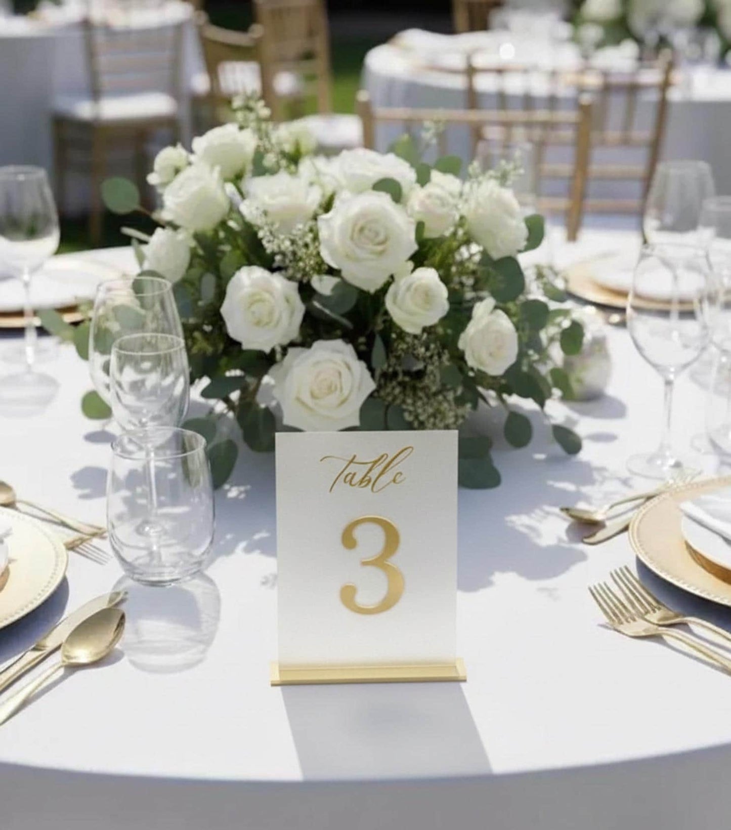 Acrylic Table Numbers: Wedding Table Decor