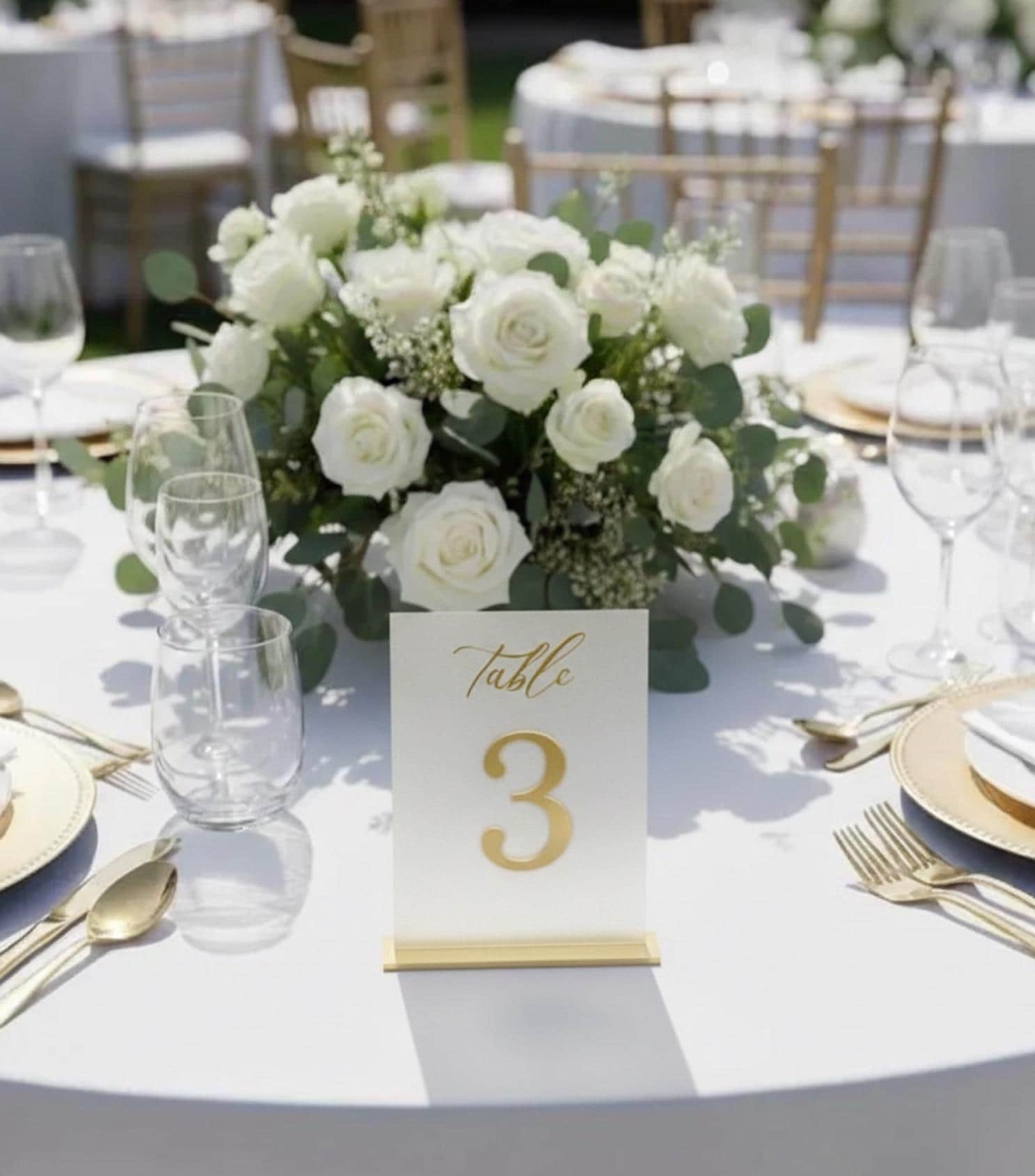 Acrylic Table Numbers: Wedding Table Decor