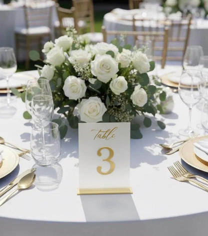 Acrylic Table Numbers: Wedding Table Decor