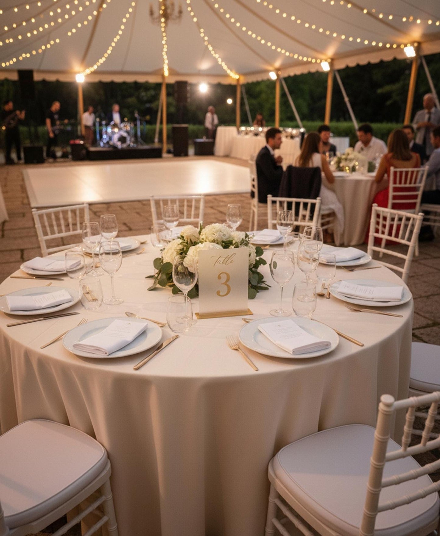 Custom Acrylic Wedding Table Numbers: Gold Mirror Accent