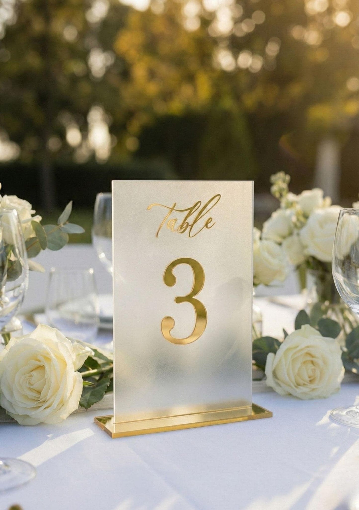 Acrylic Table Numbers: Wedding Table Decor