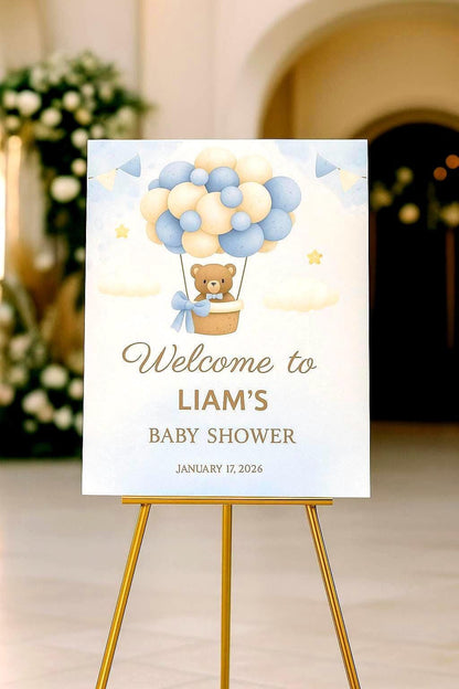 Acrylic Bear Baby Shower Sign, Custom We Can Bearly Wait Welcome Board