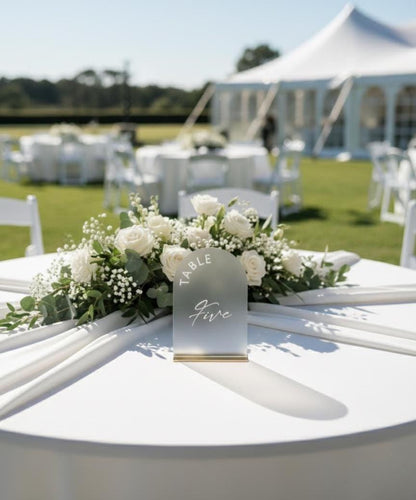 Acrylic Oval Table Numbers, Wedding Reception Table Decor