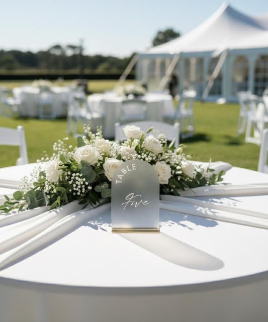 Acrylic Oval Table Numbers, Wedding Reception Table Decor