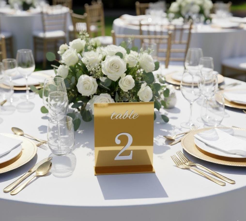Acrylic Table Numbers for Wedding Decor: 3D Letters