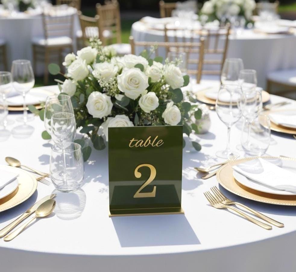 Acrylic Table Numbers for Wedding Decor: 3D Letters