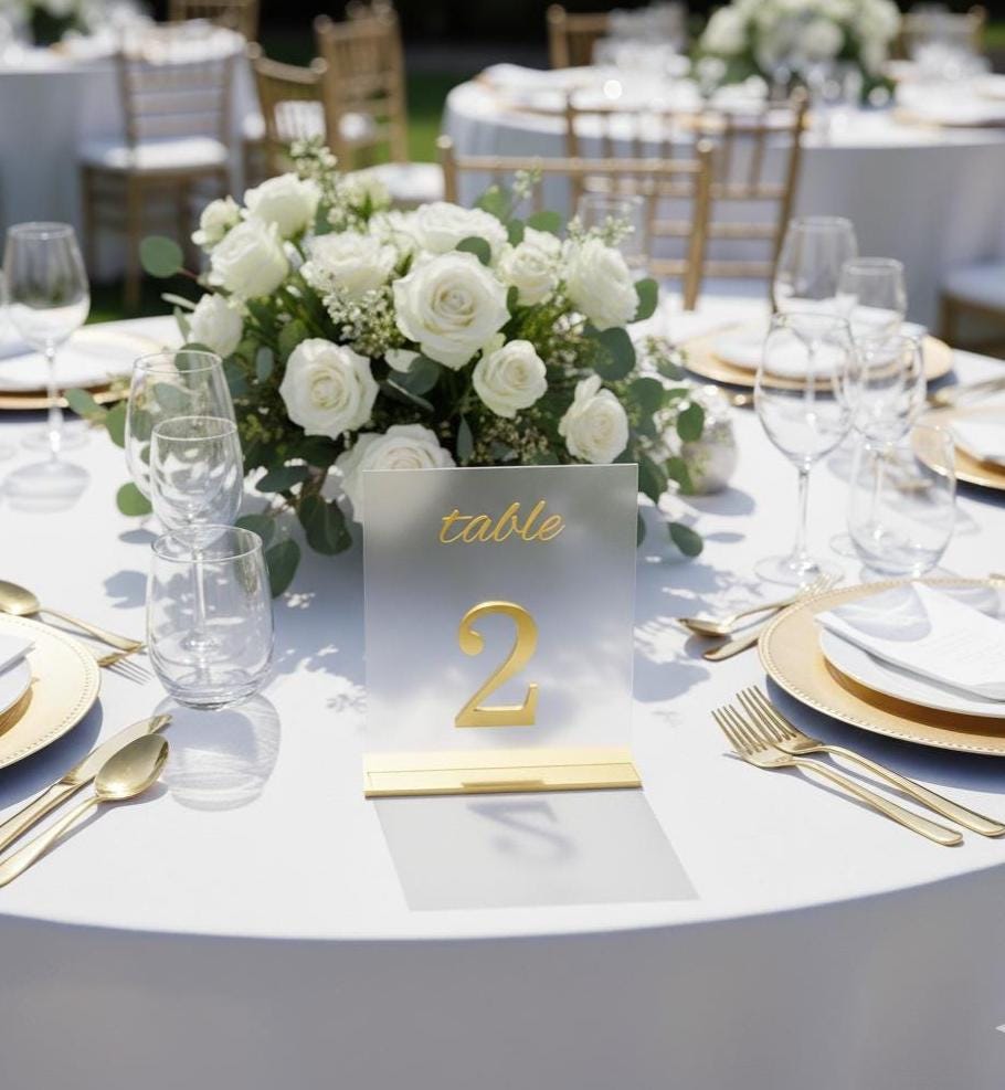 Table Numbers for Wedding Reception Decor