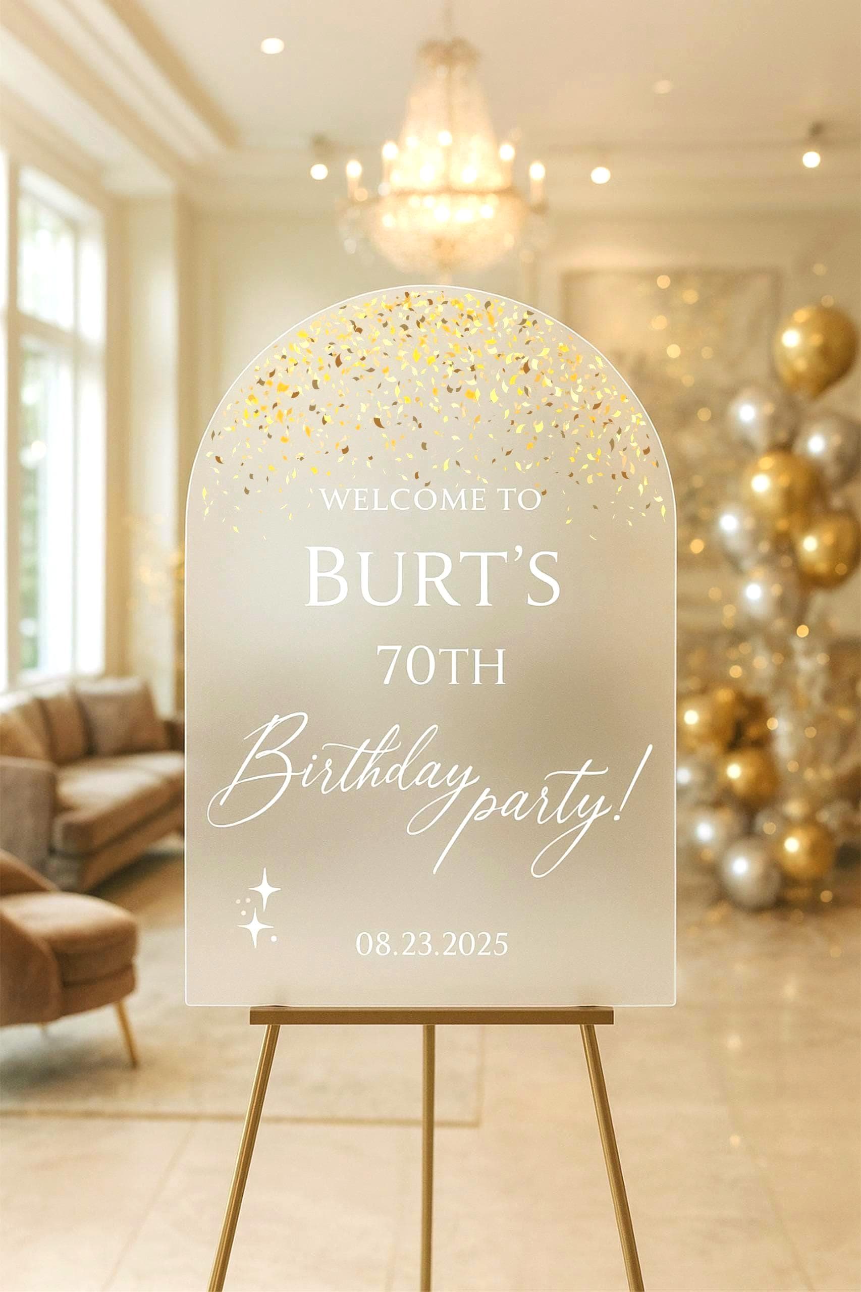 Custom Acrylic Birthday Party Sign – The Welcoming Touch