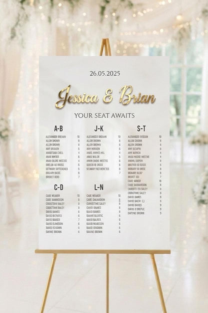 Acrylic Wedding Welcome Sign: Reception Decor