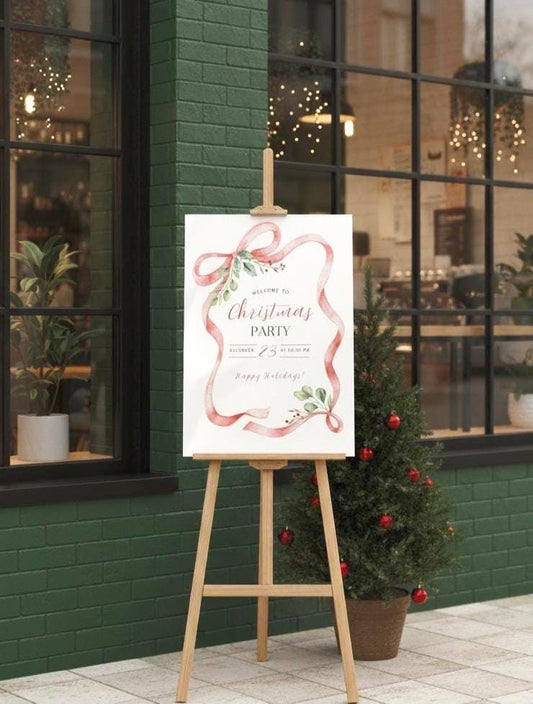 Merry Christmas Signs, Acrylic Welcome Signage, Personalized Festive Decor