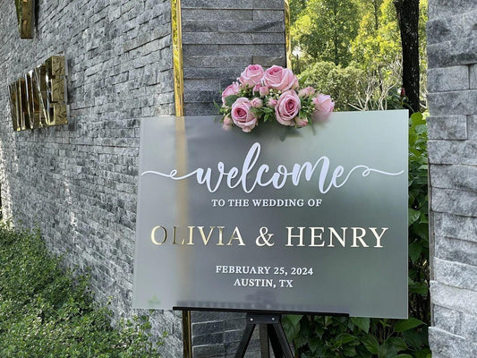 Acrylic Welcome to Our Wedding Sign: 3D Letters