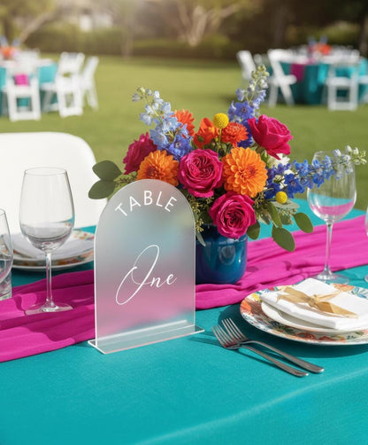 Table Number Signs, Wedding Table Decor