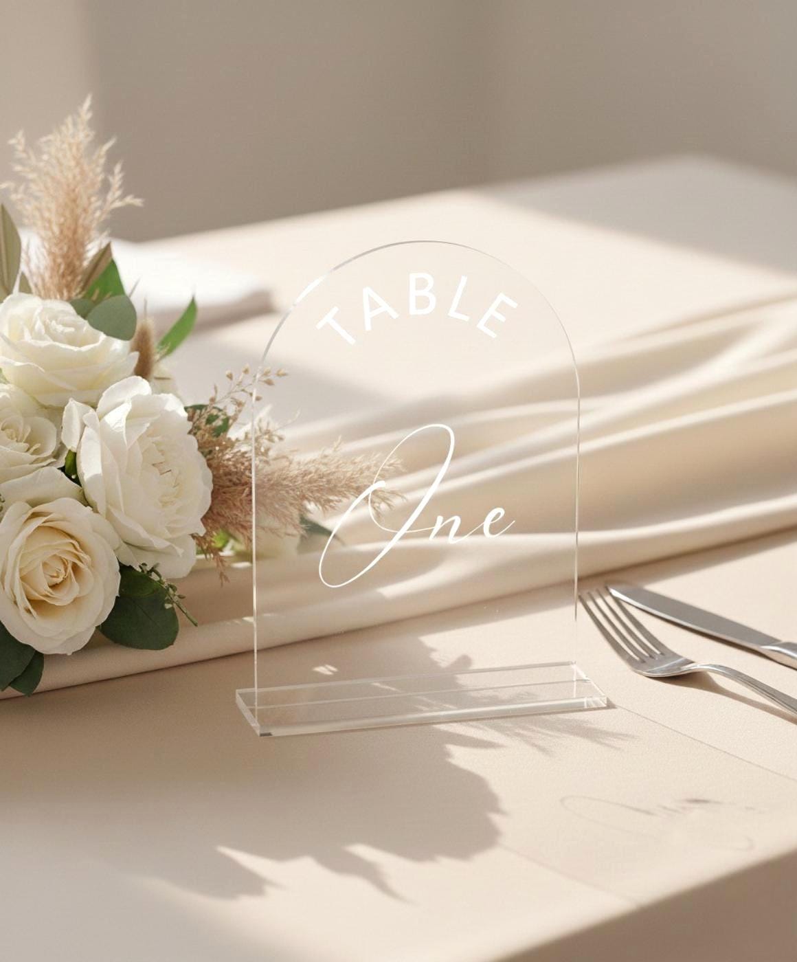 Table Number Signs, Wedding Table Decor