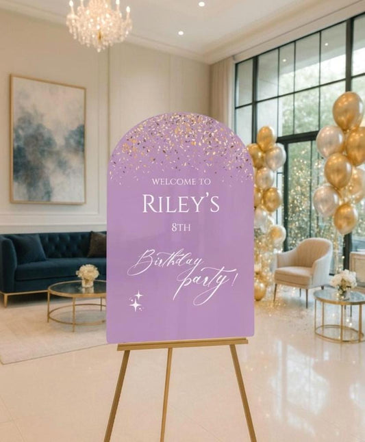 Acrylic Happy Birthday Sign: Party Decorations