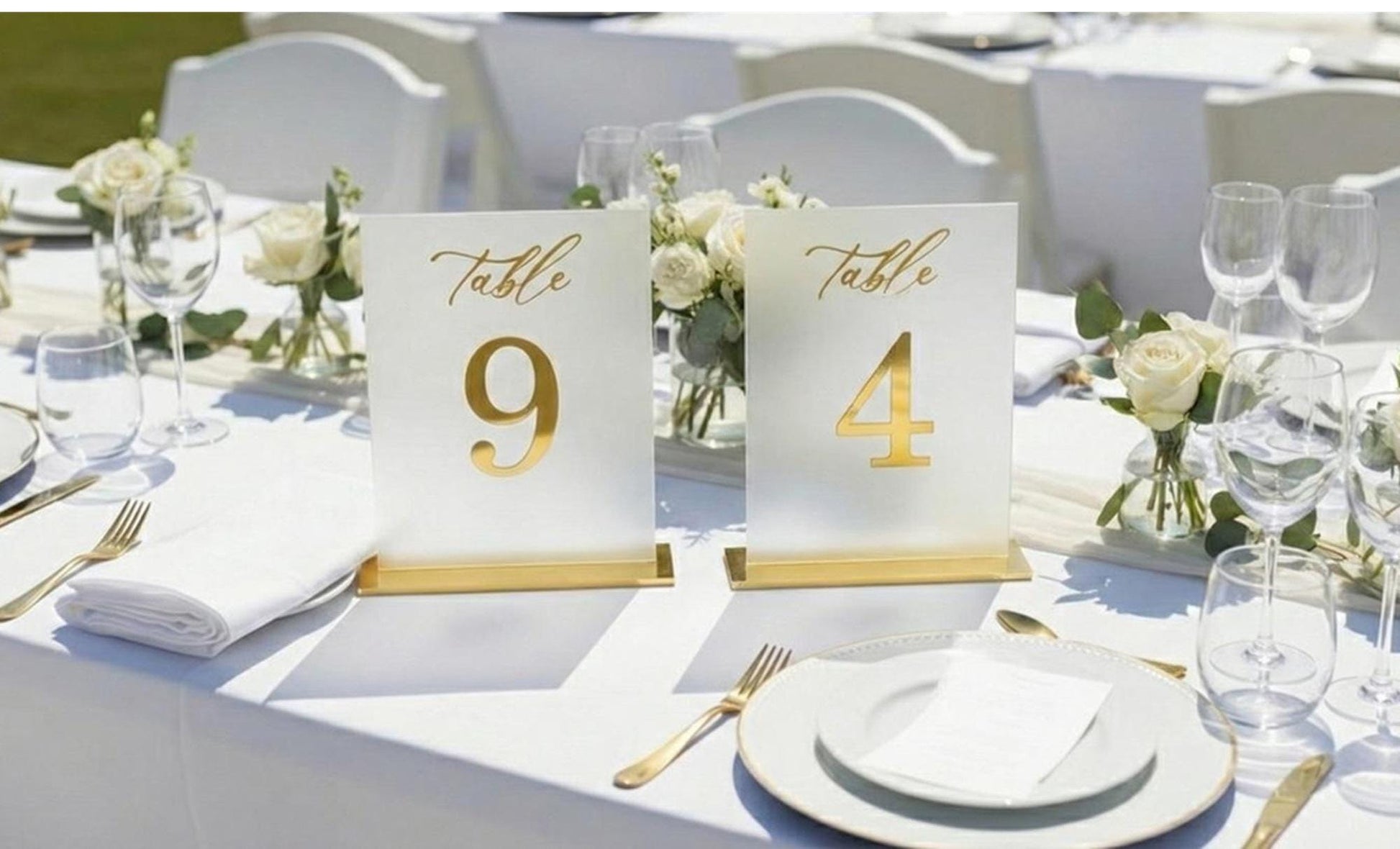 Acrylic Table Numbers: Wedding Table Decor