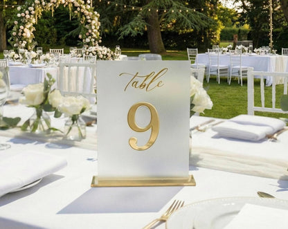 Acrylic Table Numbers: Wedding Table Decor
