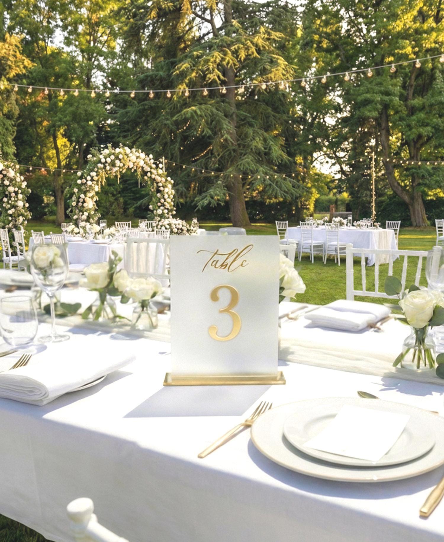 Acrylic Table Numbers: Wedding Table Decor